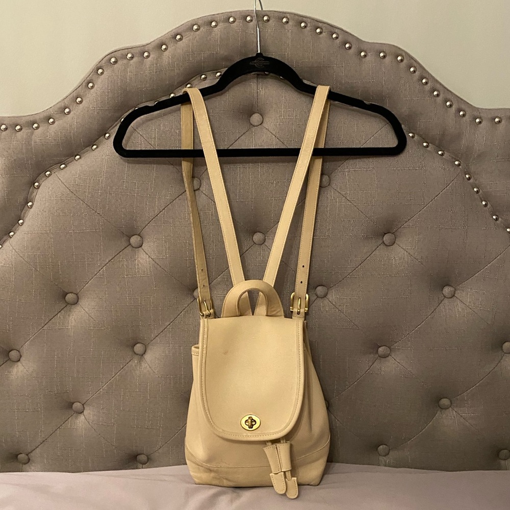Coach leather backpack